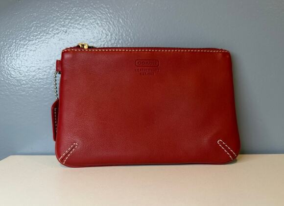Coach Handbags - EUC Coach Wristlet in Red